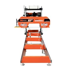 27" Portable Sawmill, 14 HP Gas Engine, 21" Board Width, 12' Log Length, 14-1/2' Track Bed, TMG-PSM27