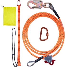 Steel Core flipline, 1/2" x 8' Arborist Flipline, Flip Line for Tree Climbing with Alloy Steel Snap Hook