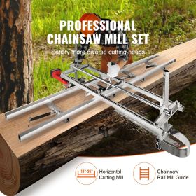 Chainsaw Mill and Rail Mill Guide System, Portable Sawmill 14"-36" Guide Bar